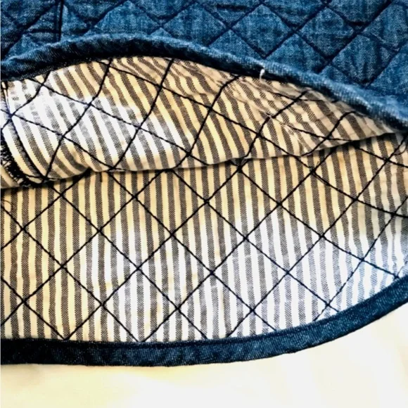 Brooks Brothers Denim Quilted Skirt 10 - Picture 5 of 9